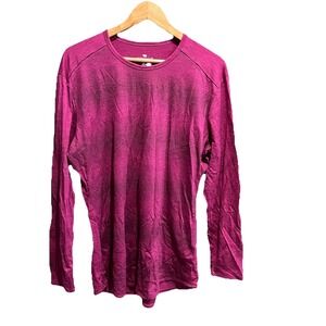 Seg'ments Purple Dotted Pure Merino Wool Long Sleeve Women's T-Shirt Size XXL